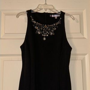 Black Embellished Sleeveless Jennifer Lopez Dress